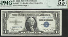 1935 $1 DOUBLE DATE! (~Scarce **STAR**~) PMG AU 55EPQ! Old US Paper Money! 1607