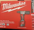 New, Milwaukee M12 2550-22 12V Li-Ion Cordless Rivet Tool Kit - Red