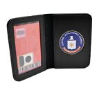 CIA Medallion Leather ID Card Case Contractor License Credit Holder Perfect Fit