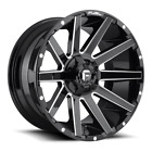 (4) 22x10 Fuel Gloss Black & Mill Contra Wheel 5x114.3 5x127 For Jeep Toyota GM
