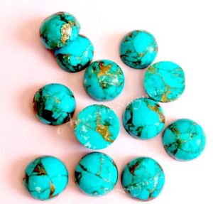 Natural Blue Copper Turquoise Round Cabochon 4mm To 20mm Loose Gemstone