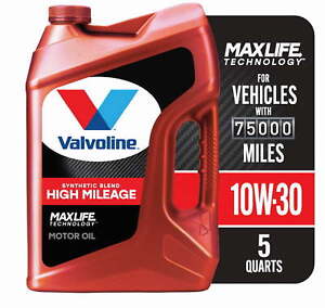Valvoline MaxLife High Mileage 10W-30 Synthetic Blend Motor Oil 5 QT Motor Oil