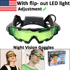 LED Night Vision Goggles Eye shield Green Lens eye protector view Glasses &