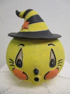Johanna Parker Halloween Ghost Jar ~ GHOSTIE STEW, by Bethany Lowe, Yellow
