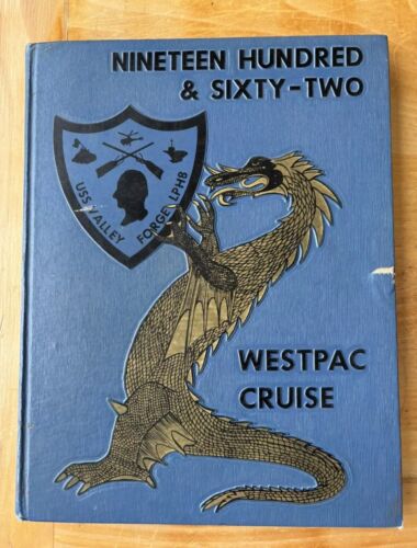 New ListingVintage USS Valley Forge LPH-8 Westpac Deployment Navy Cruise Book. Year 1962