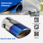 Car Exhaust Pipe Tip Tail Rear Throat Muffler Stainless Steel Accessories Blue