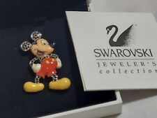 💖 SWAROVSKI DISNEY MICKEY MOUSE BROOCH PIN - IN BOX - EXCELLENT