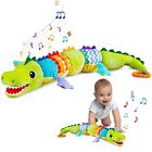 Ussybaby Baby Boy Toys for 0 3 6 9 12 Months, Soft Tummy Time Toy Alligator