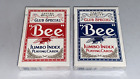 (2) BEE JUMBO Index Poker Decks (1 Red & 1 Blue), US Playing Card Company - NEW!