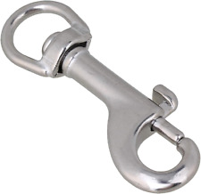 70Mm Silver 304 Stainless Steel Swivel-Eye Bolt Snap Hook round Swivel for Keych