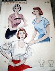 *LOVELY VTG 1950s BLOUSE BUTTERICK Sewing Pattern 12/30