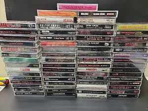 Death Metal Cassette Lot, Napalm Death, Slayer, Possessed. Lot of 65