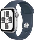 Apple Watch SE 2nd Gen GPS 40mm with Storm Blue Sport Band M/L