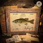 Vintage Fishing Lure Patent Poster Art Print Largemouth Bass Cabin Wall Decor