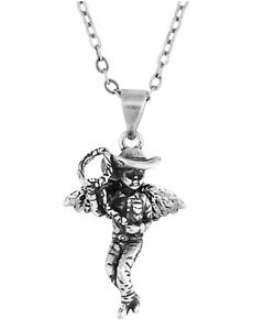Montana Silversmiths Women's Amberley Cowboy Angel Necklace Silver