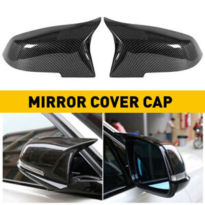Carbon Fiber Rear Mirror Cover Caps For 2012-2018 BMW F20 F21 F22 F30 F32 F36 M3 (For: 2018 BMW)