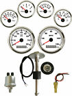 6 Gauge Set with Senders GPS Speedometer 120MPH Tacho Fuel Volts Temp USA STOCK