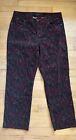 Talbots Red Paisley Print Corduroy Pants Curvy Fit Womens Size 12