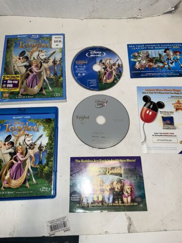 Disney Tangled Blue-ray + DVD Feature Bonus - Sleeve - Preowned