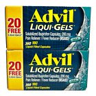 Advil Liquid Gels Solubilized Ibuprofen Capsules, 200 mg (180 Capsules) LOT OF 2