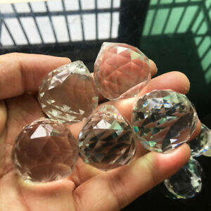 5PC Fengshui Cut Prism Ball Crystal Glass Hanging Suncatcher Chandelier Pendant
