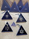 4 Swarovski Annual Edition Christmas Ornament Snowflakes 1995, 2005, 2007, 2010