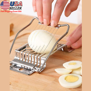 Egg Cutter Stainless Steel Hard Boiled Eggs & Vegetable Slicer for Kitchen Tools