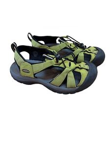 KEEN Venice H2 Water-Ready Hiking Sandals Womens Size 8.5 EU 40 Green Yellow