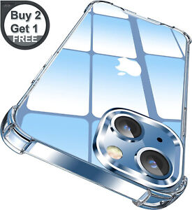 For iPhone 15 14 13 12 11 Pro Max Mini X Xs XR 7 8 6 SE Shockproof Clear Case