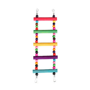 Bird Ladder with Hooks Pet Landscaping Ladders Climbing Toy Parrot Toy Chew Toy