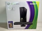 Microsoft Xbox 360 Slim 4GB RARE BUNDLE Black Console With Kinect NEW! Read!