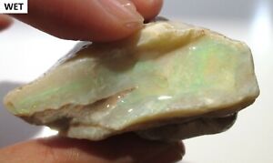 280 carat Coober Pedy opal rough - Australia natural with nice fire blue green