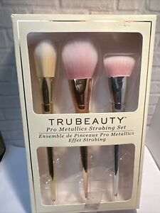 TruBeauty Pro Metallics Contouring Set, Set of 3 Large Contour Makeup Brushes