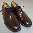Bostonian Impression Men Shoes 10.5D Brown Leather Cap Toe Lace Up Oxfords