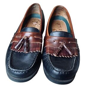 National Shoe NSI Men's Black Leather Tassel Loafer Dress Shoes Size 8.5 M