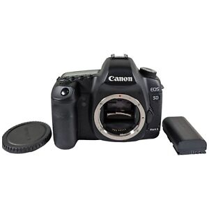 EXCELLENT Canon EOS 5D Mark II 21.1MP Digital Camera Black Low Shutter 26K CLICK
