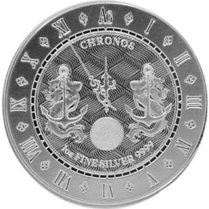1 Oz 9999 Fine Silver 2021 Tokelau Chronos Coin (BU in Capsule)