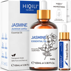 HIQILI 100ML Jasmine Essential Oil 100% Pure Natural Diffuser Hair Skin Care SPA