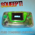 Sega Game Gear System - Clear / Green - TFT LCD + Recapped + New Shell! LOOK!!!
