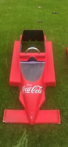 Vintage Coca-Cola  Indycar Go Cart Fiberglass Body  Indy 500 with Spoiler.