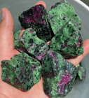 Raw Ruby Zoisite Rough Mineral Rocks Crystal Healing Home Decor Gift Collection