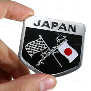 Japan Japanese Flag Shield Metal Emblem Car Badge Decal Sticker Car Accessories (For: 2022 Kia Rio)
