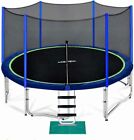 Zupapa 16FT Backyards Ladder Trampoline for Kids W/Safety Enclosure Net 425LBS