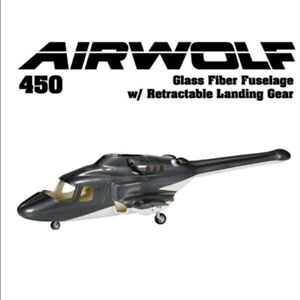 RC Helicopter Airwolf Fuselage 450 Pre-Painted for 450 Size 325mm Rotor Blade