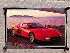 Vintage Ferrari Testarossa 1980's Poster 1987 23
