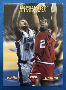 1996-97 COLLECTOR'S EDGE TIME WARP AUTOGRAPH MOSES MALONE # /1000 NBA  HOF