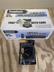 Symphonic VCR  Video Cassette Recorder 4 Head Hi Fi Stereo VHS Player VR-701 NEW