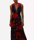 NEW Farm Rio Black Flower Season Maxi-Dress Size Large #D6736