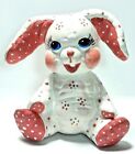 Decorative white and pink rabbit, ceramic, marked JC  pre-owned