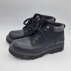 Brahma Leather Boots Black Men's Size 5.5 Oil & Slip Resistant